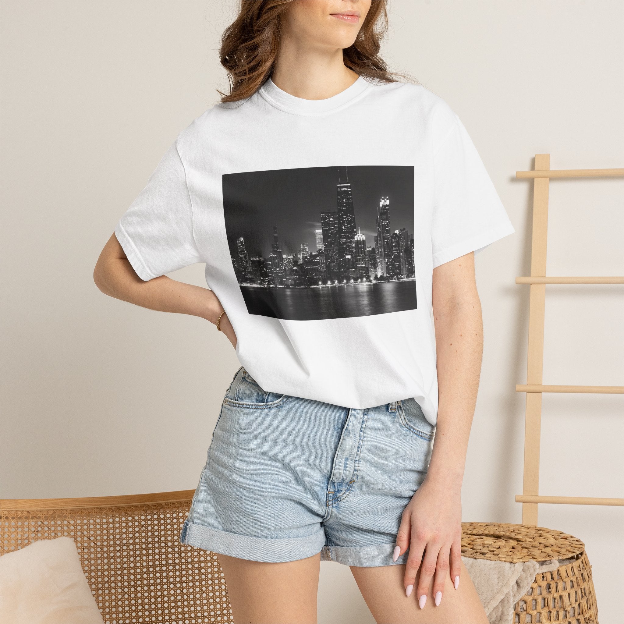 Chicago Night Skyline T-Shirt