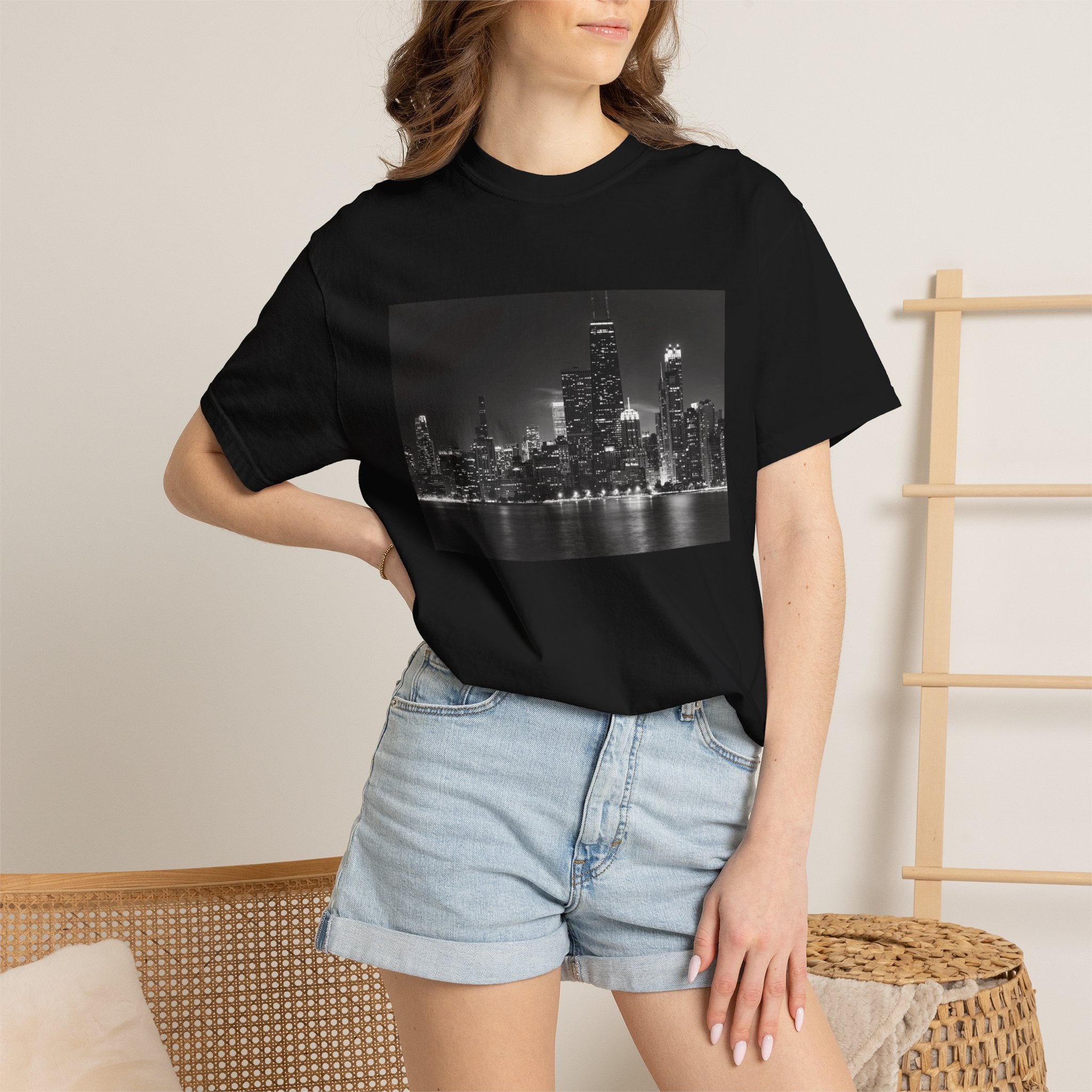 Chicago Night Skyline T-Shirt