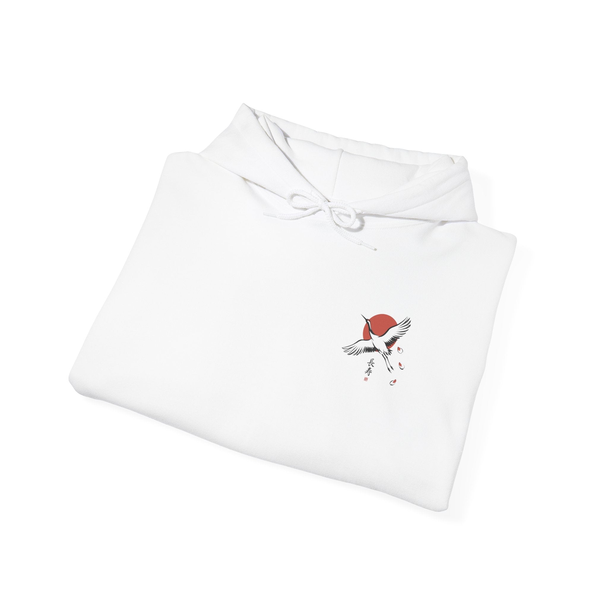 Crane & Rising Sun Hoodie | Japanese Streetwear